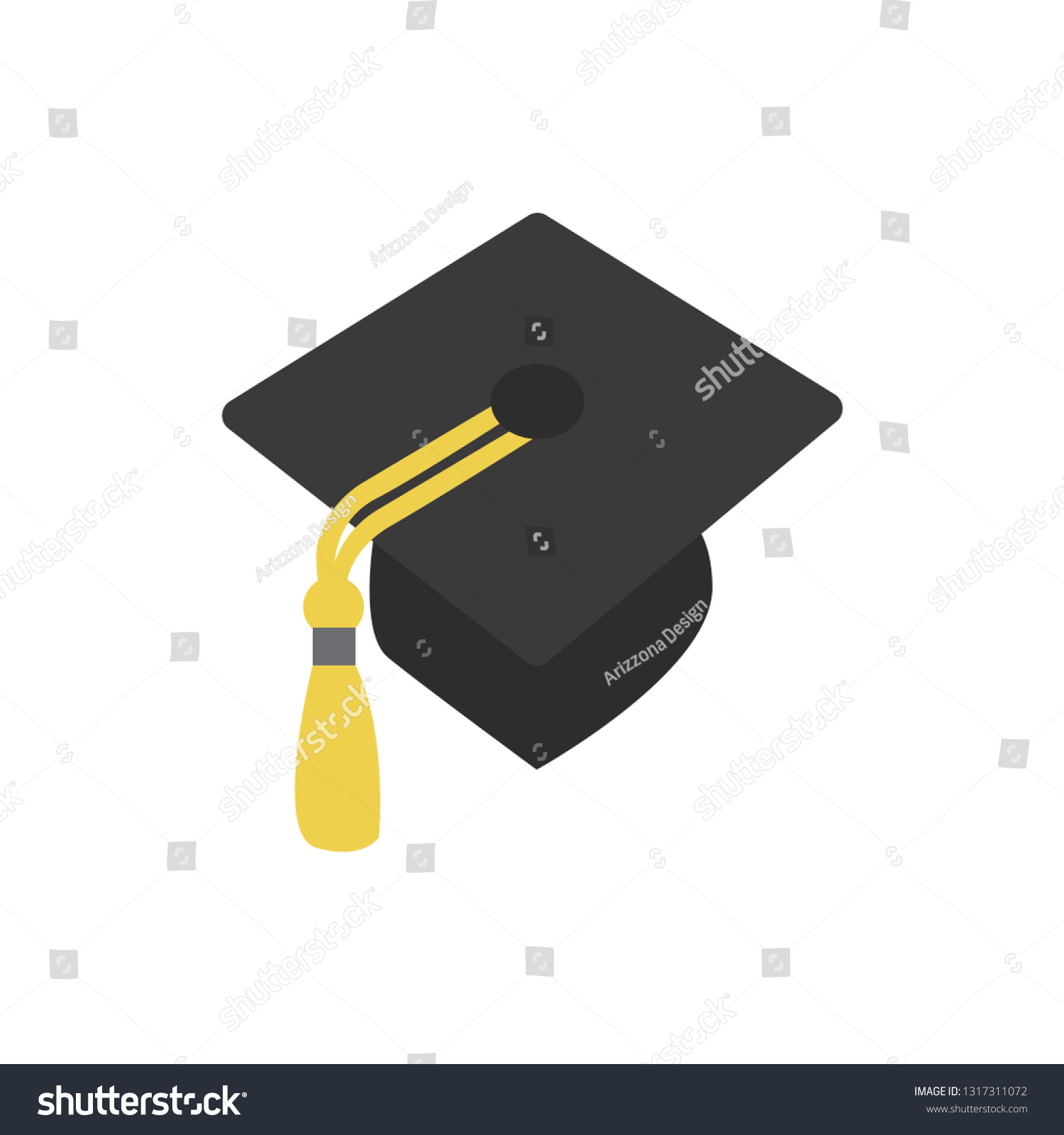 Graduation Hat Emoji Vector Stock 