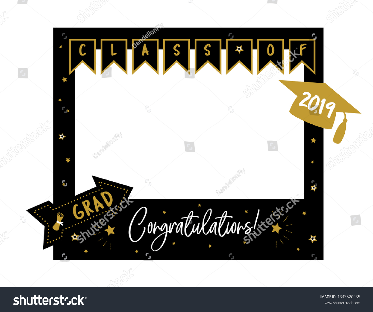 Graduation Party Photo Booth Props Frame Stock Vector (Royalty Free)  1286873743 | Shutterstock