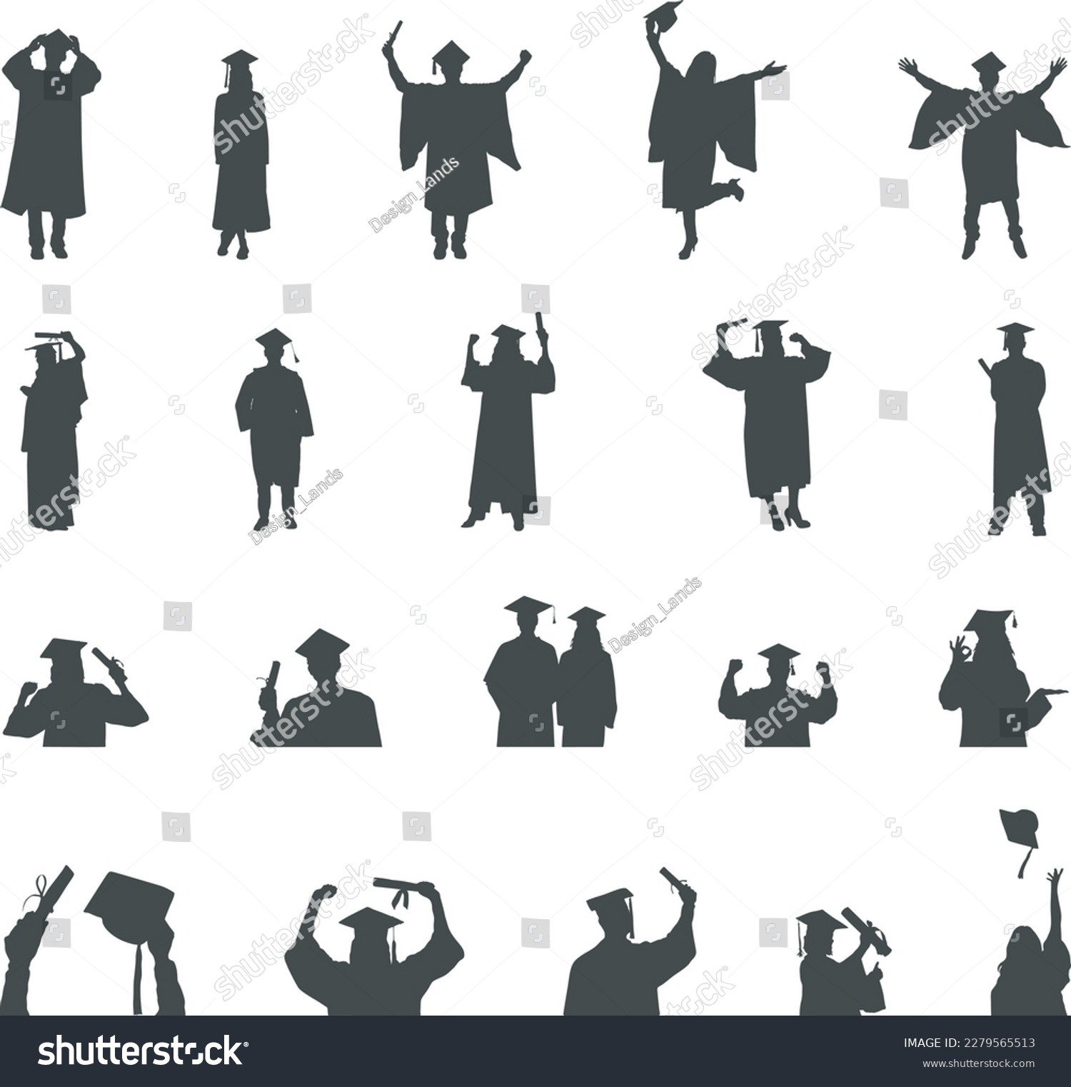 SVG of Graduation silhouette, Graduates celebrating silhouettes, Graduation SVG, Graduation vector svg