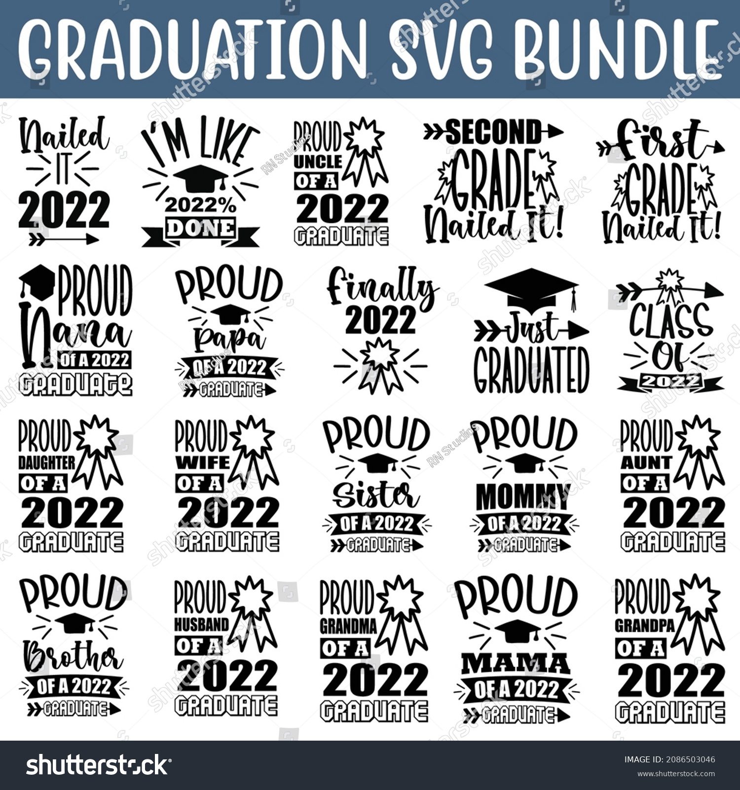 SVG of Graduation SVG Bundle.Graduation  T-shirt Design SVG Bundle. svg