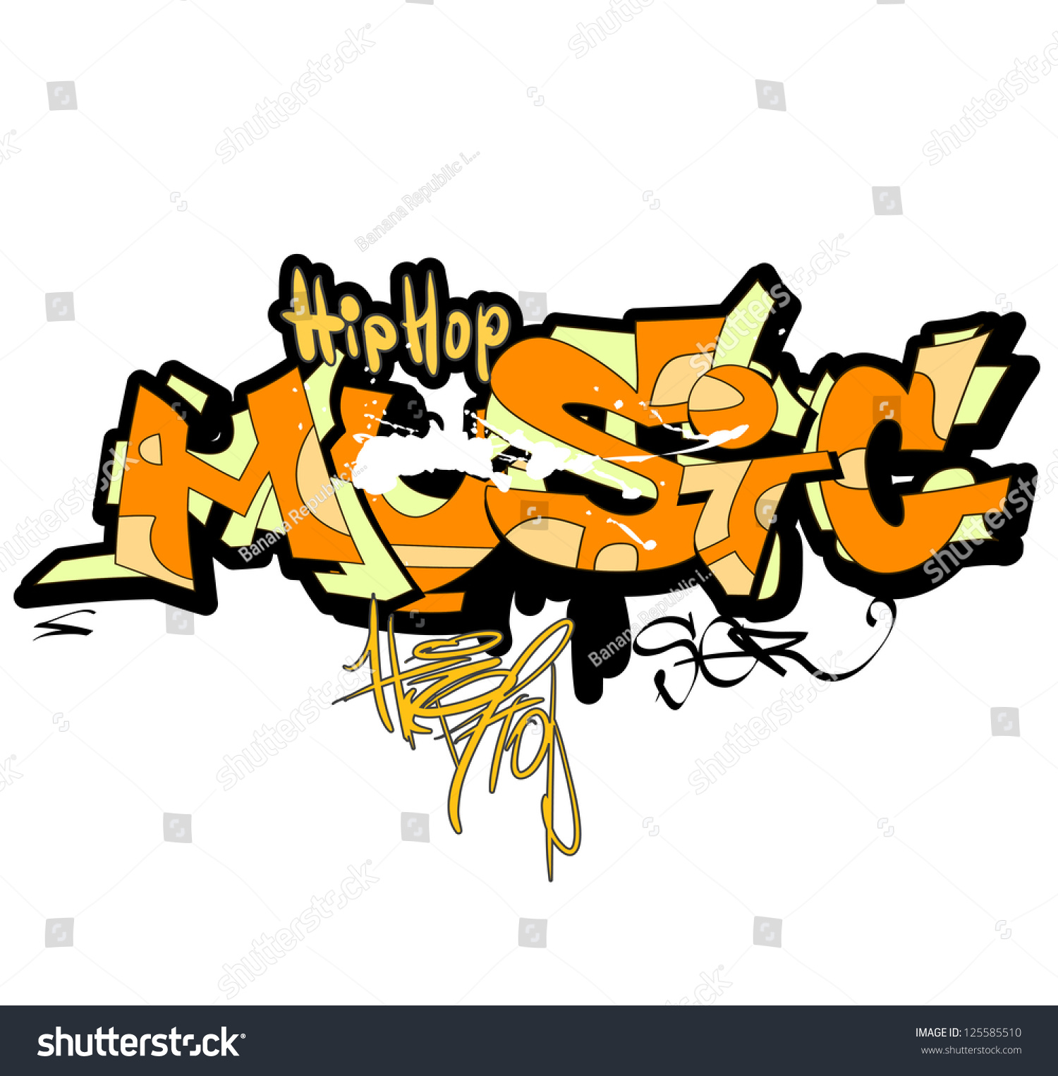 Graffiti Background, Urban Art Stock Vector 125585510 : Shutterstock