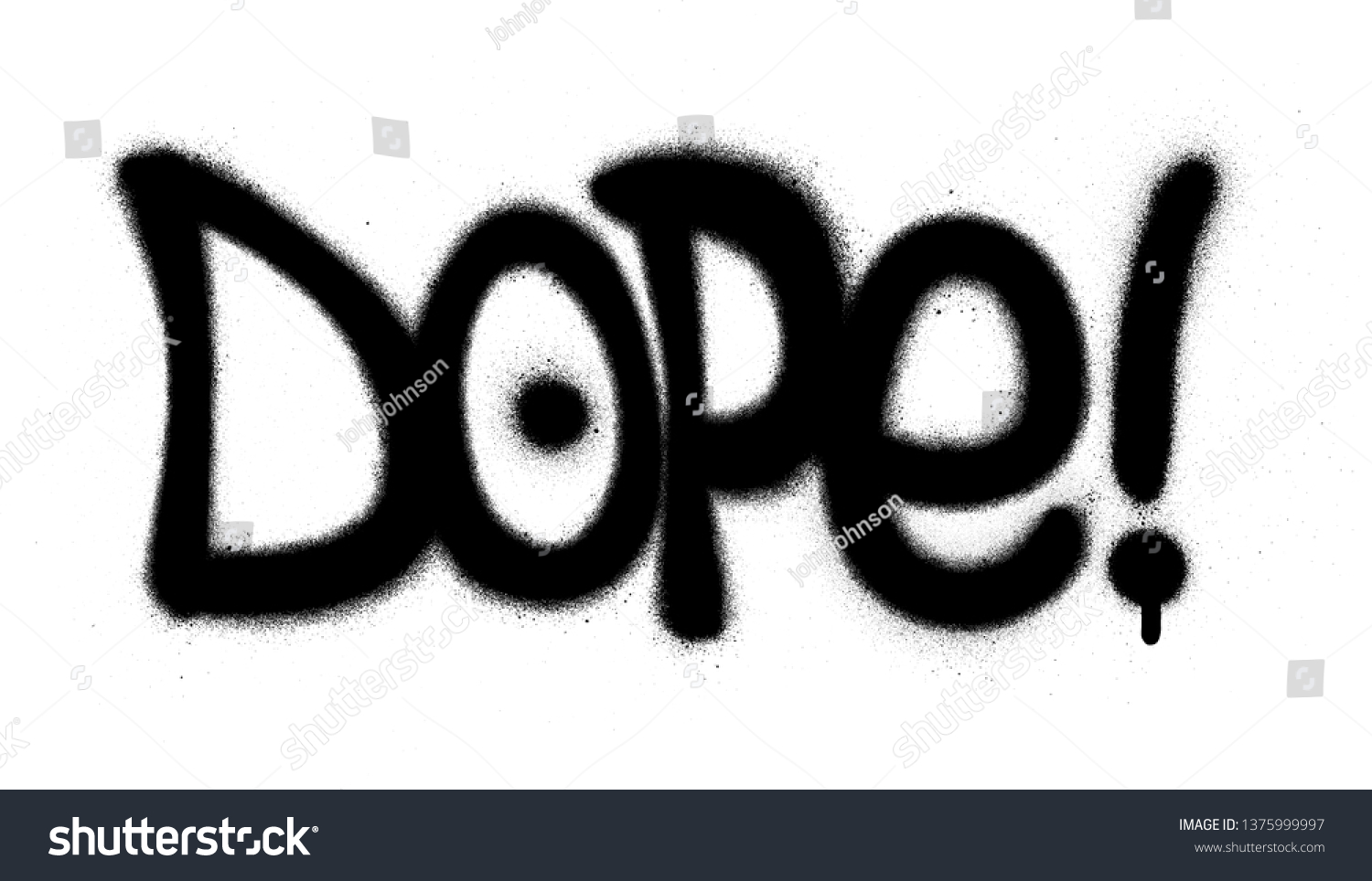 Graffiti Dope Word Sprayed Black Over Stock Vector Royalty Free 1375999997