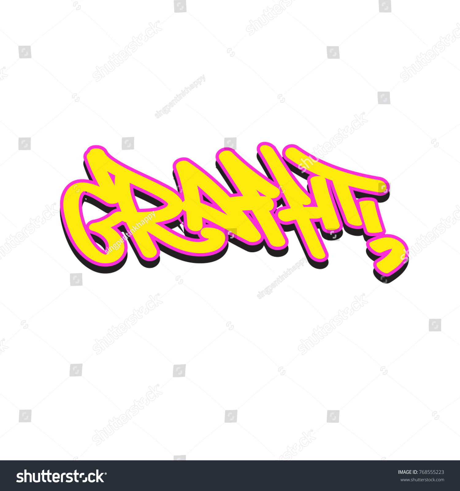 Graffiti Hip Hop Logo Icon Badge Stock Vector (Royalty Free) 768555223