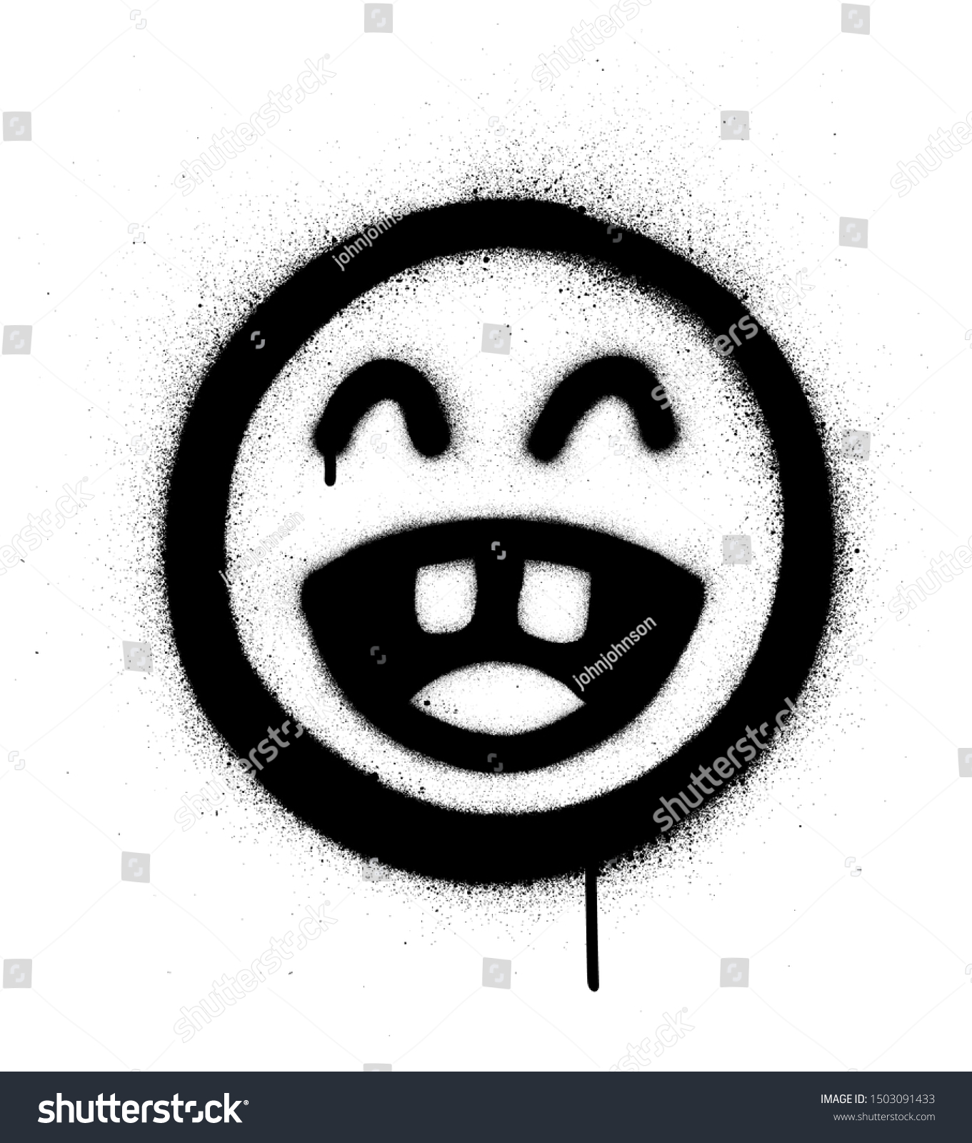 Graffiti Laughing Out Loud Icon Sprayed Stock Vector (Royalty Free ...