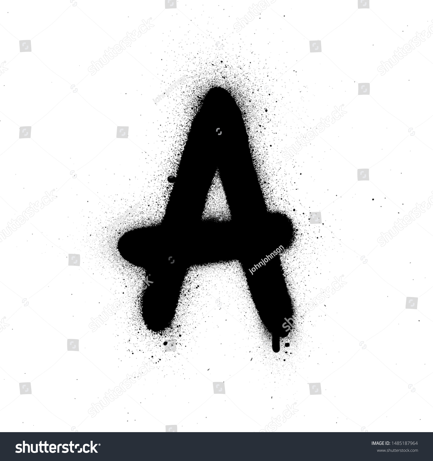 Graffiti Small Fat Font Sprayed Black Stock Vector (Royalty Free ...