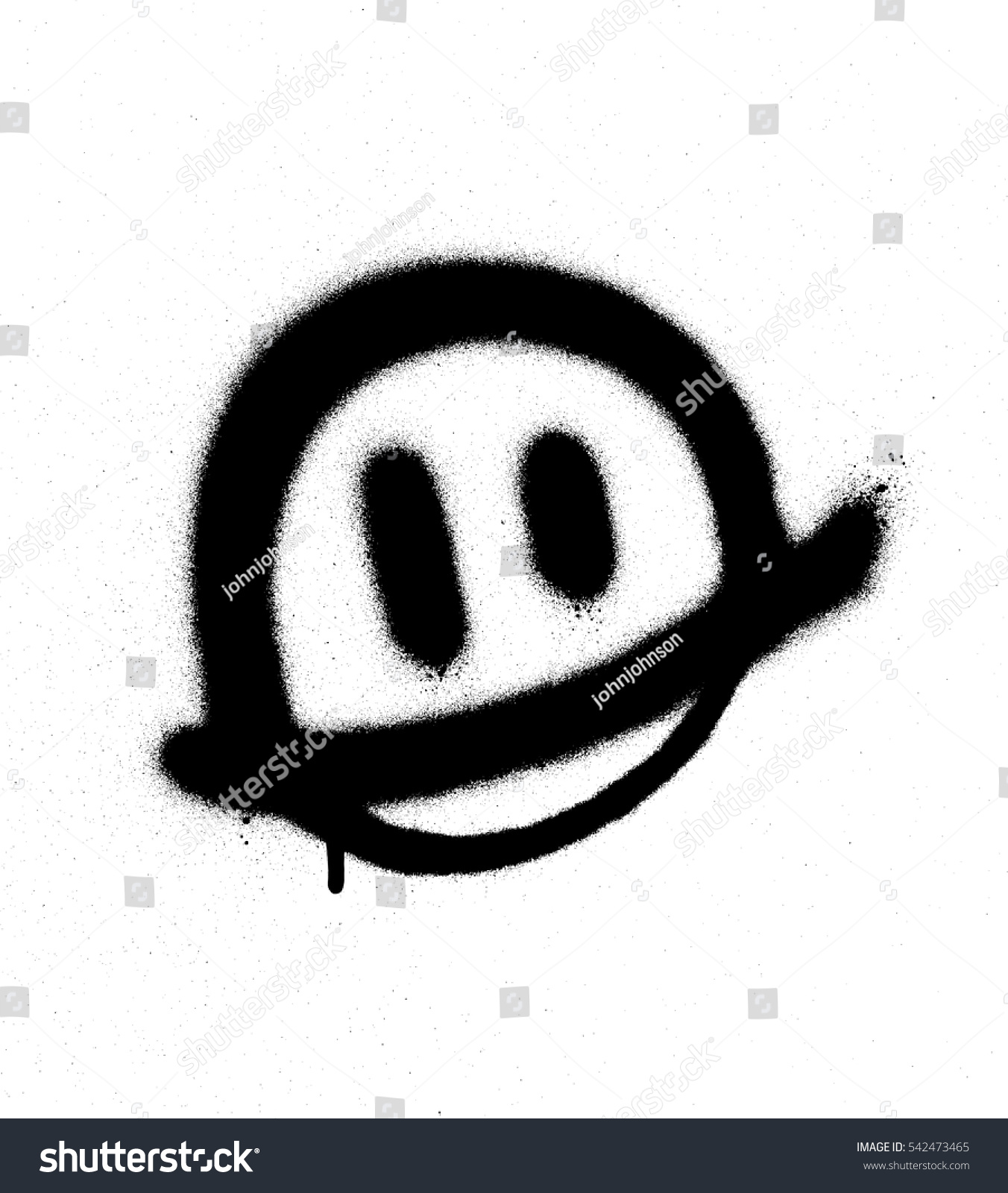 Graffiti Smiling Face Emoticon Black On Stock Vector (Royalty Free ...