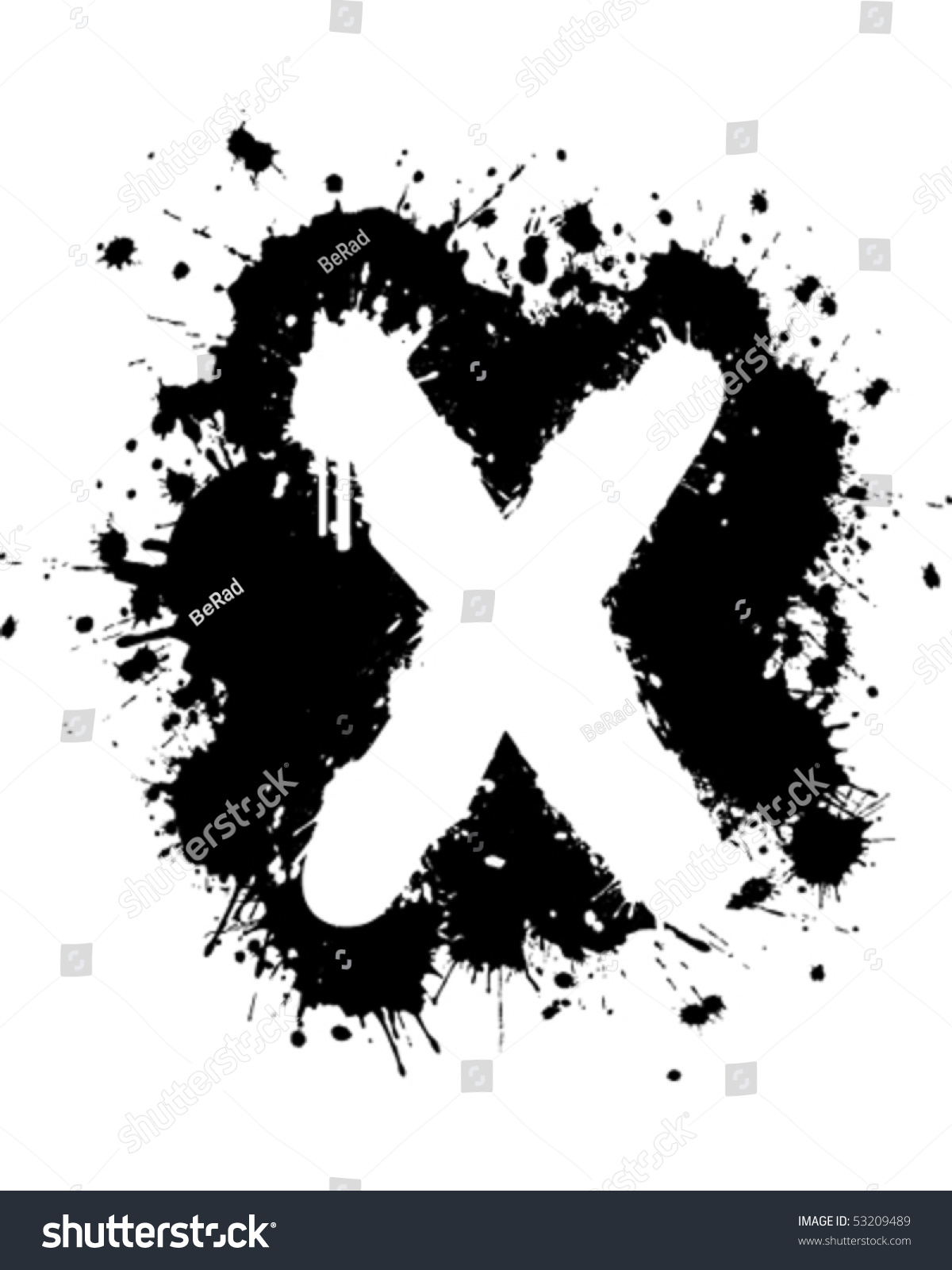 Graffiti Splatter X Stock Vector (Royalty Free) 53209489