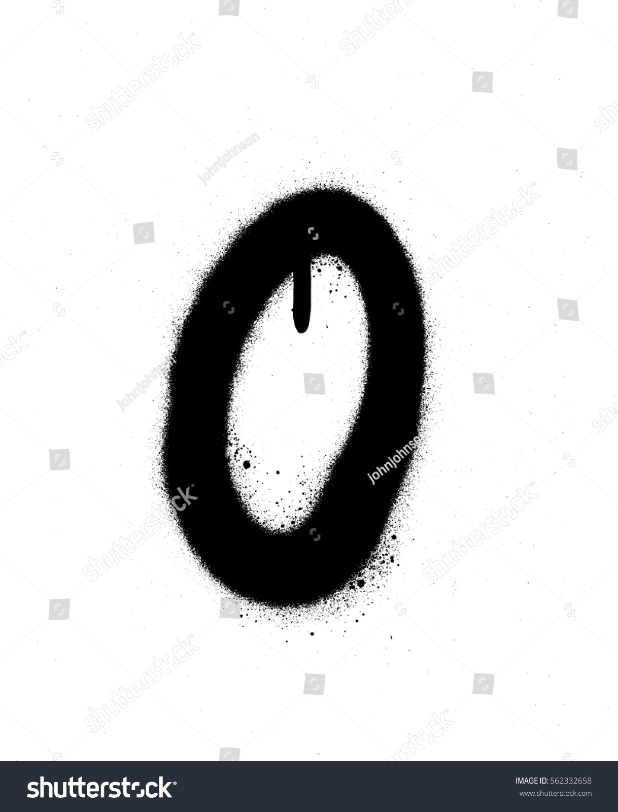 Graffiti Sprayed Number 0 Zero Black Stock Vector (Royalty Free ...