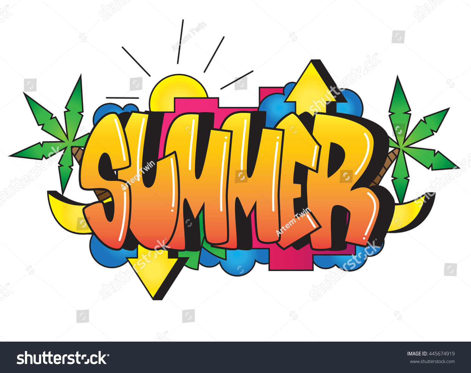Graffiti Summer Word Street Art Spray Stock Vector ... Graffiti Summer Word Street Art Spray Stock Vector ...