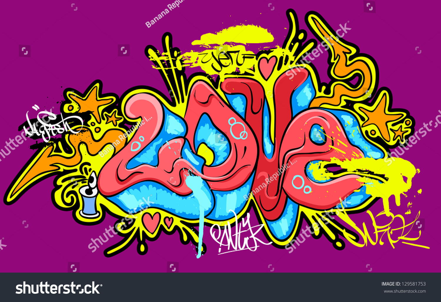 Graffiti Urban Art. Vector Illustration - 129581753 : Shutterstock