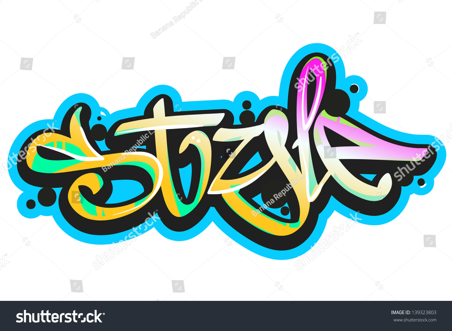 Graffiti Vector Art Urban Design Element Stock Vector 139323803 ...