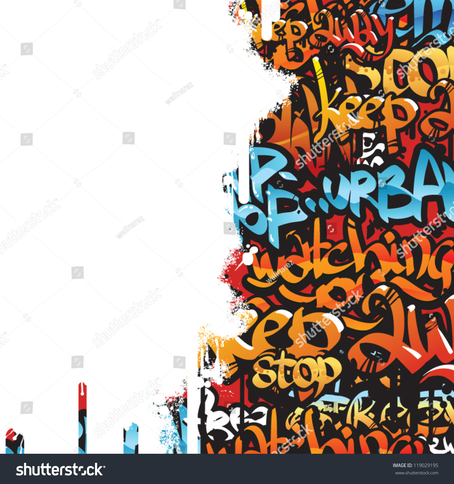 Graffiti Vector Background Design Simple Text Stock Vector Royalty Free