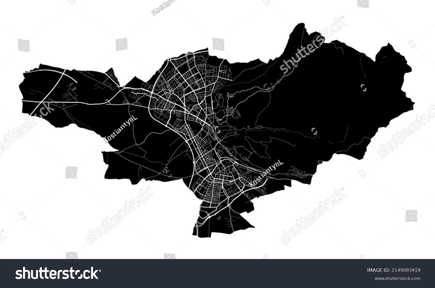 Granada Map Detailed Vector Map Granada Stock Vector Royalty Free   Stock Vector Granada Map Detailed Vector Map Of Granada City Administrative Area Cityscape Poster Metropolitan 2149093419 