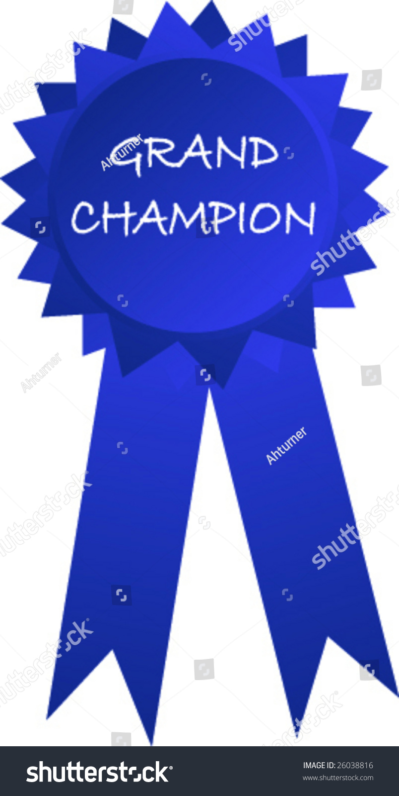 Grand Champion Ribbon Stock Vector Illustration 26038816 : Shutterstock