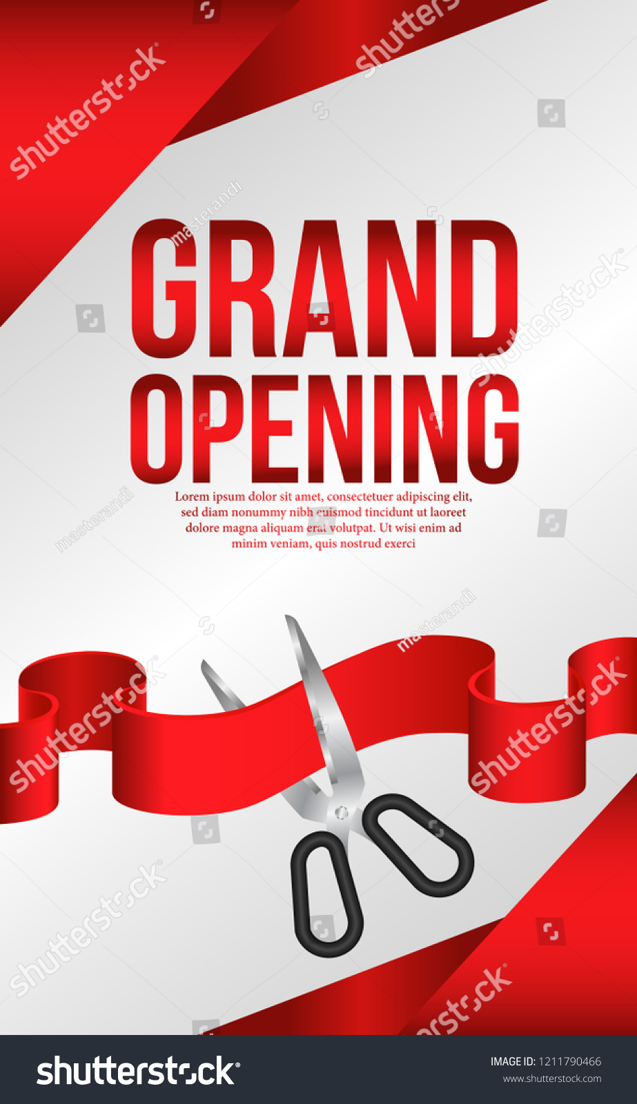 Grand Opening Flyer Poster Banner Template Stock Vector (Royalty With Regard To Grand Opening Flyer Template Free