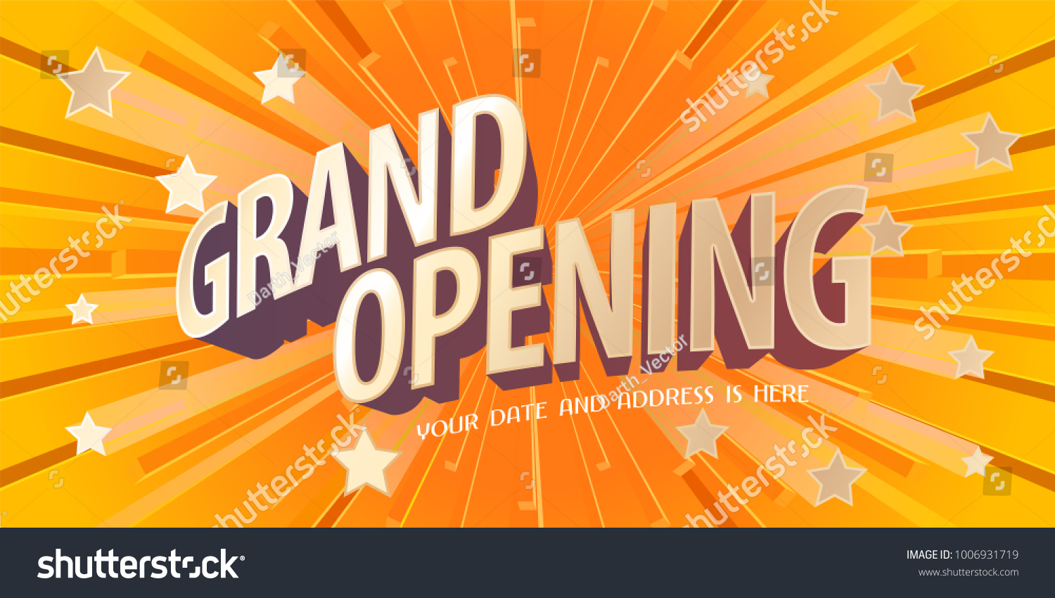 Grand Opening Vector Banner Poster Illustration Stock Vector (Royalty ...