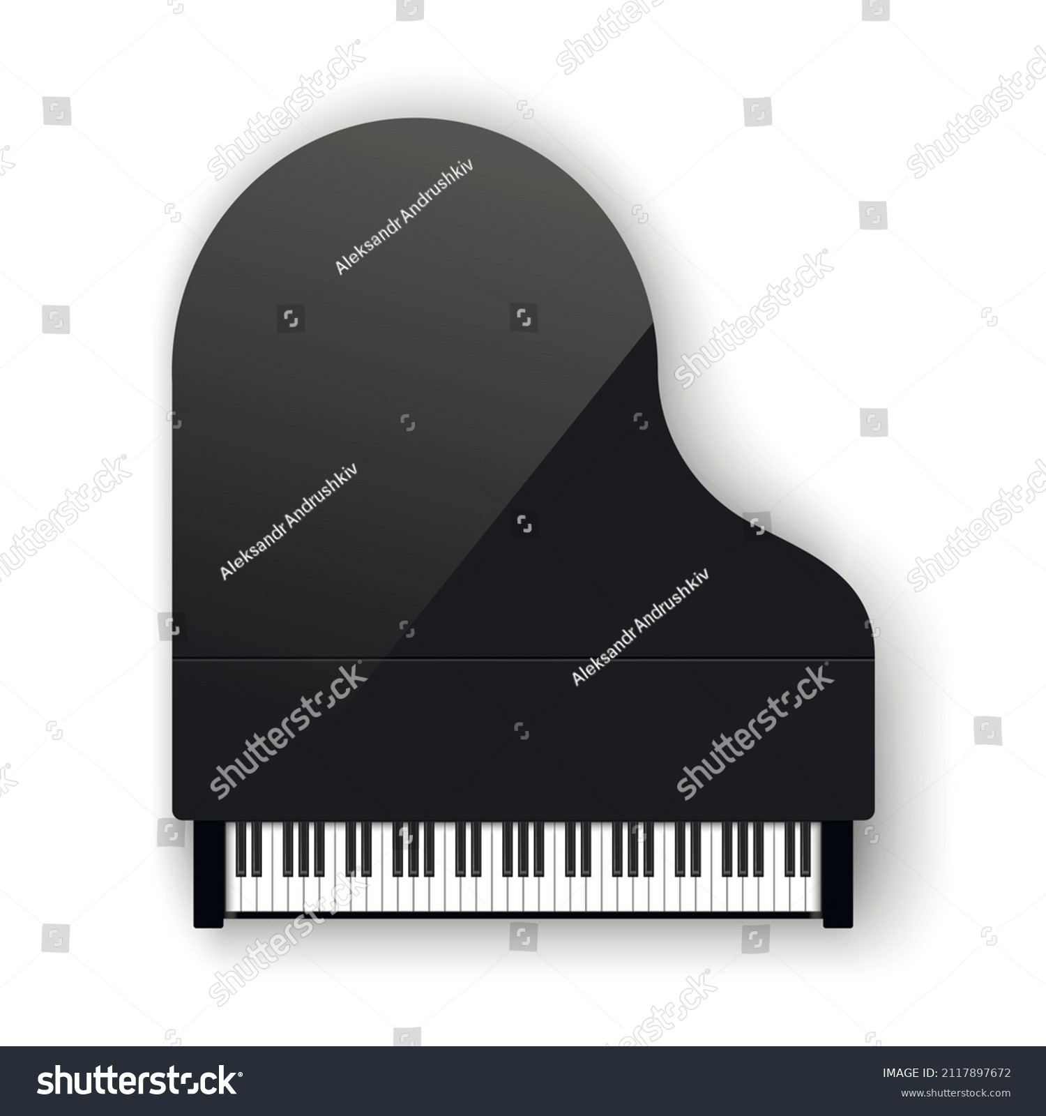 Grand Piano Top View Musical Instrument Stock Vector (Royalty Free ...