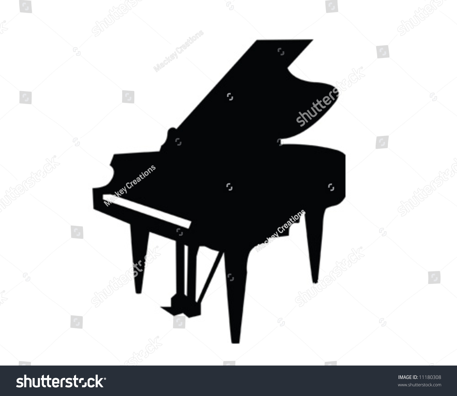 Grand Piano Vector Illustration - 11180308 : Shutterstock