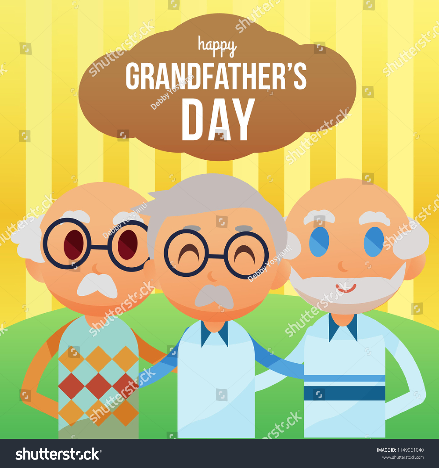 Grandfathers Day Illustration Stock Vector (Royalty Free) 1149961040