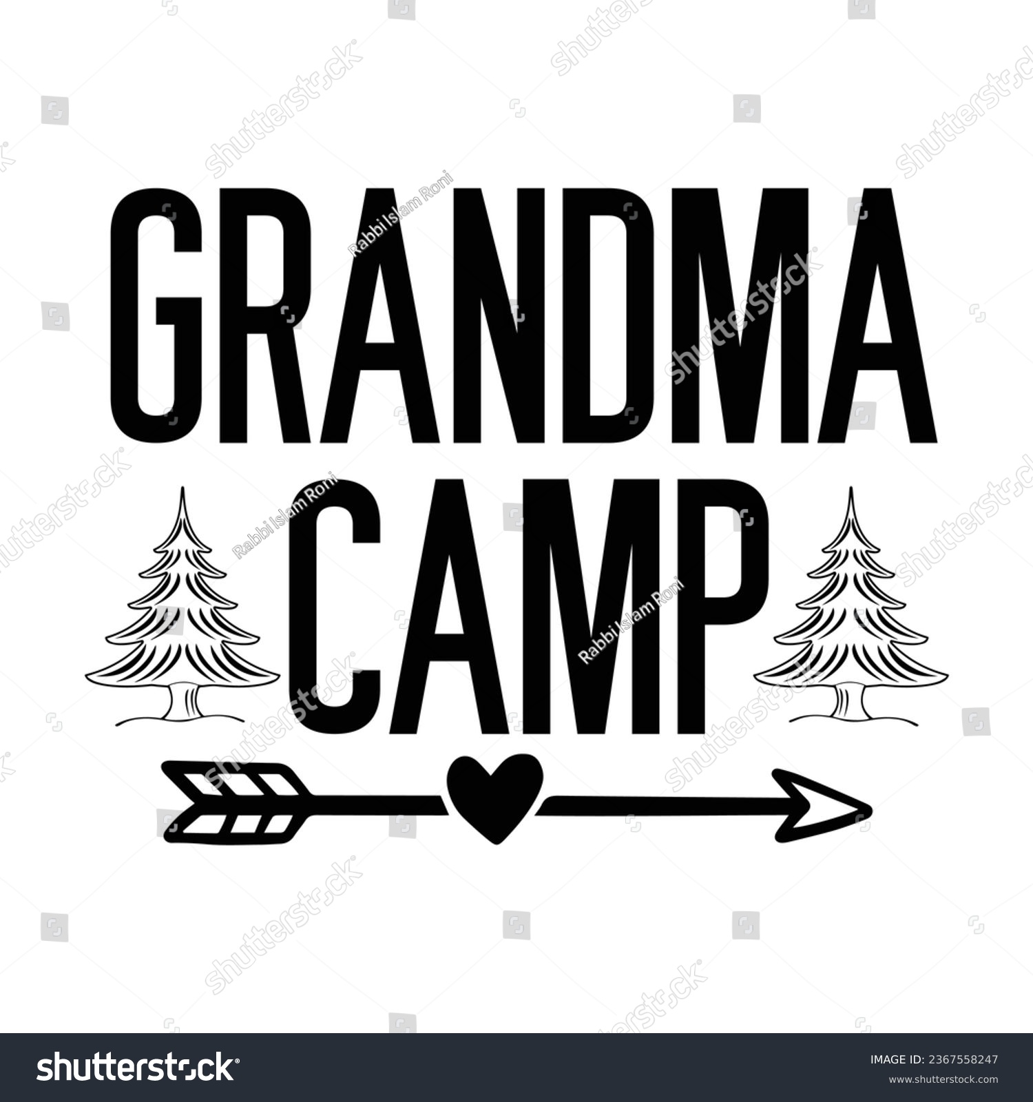 SVG of Grandma camp, New Family Design Template svg