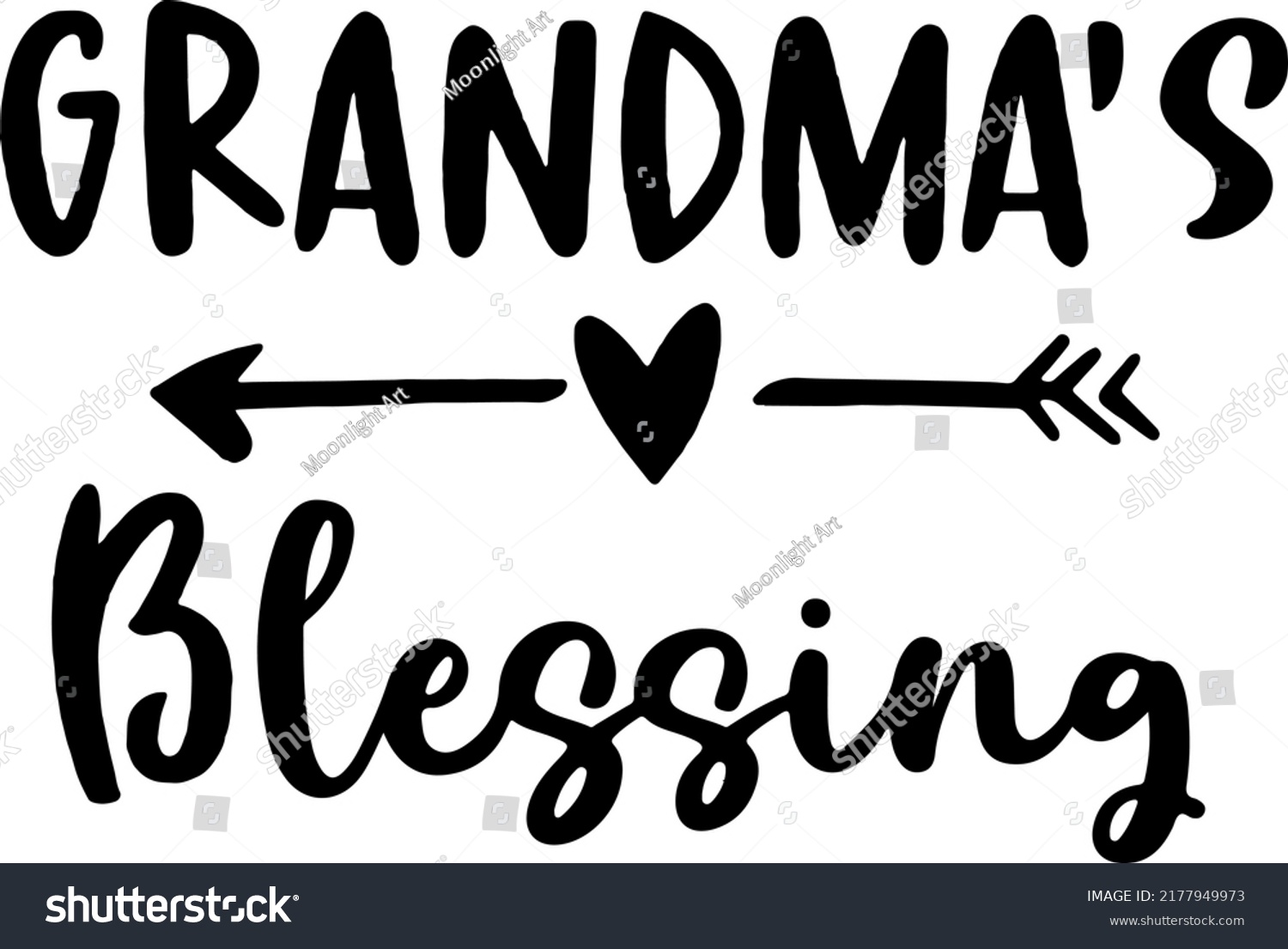 SVG of Grandma's Blessing Typograpy Svg, Blessed Mimi Svg, Blessed Nana Svg, Nana Svg, dxf and png instant download, Mimi, Blessed, Mimi quote  svg