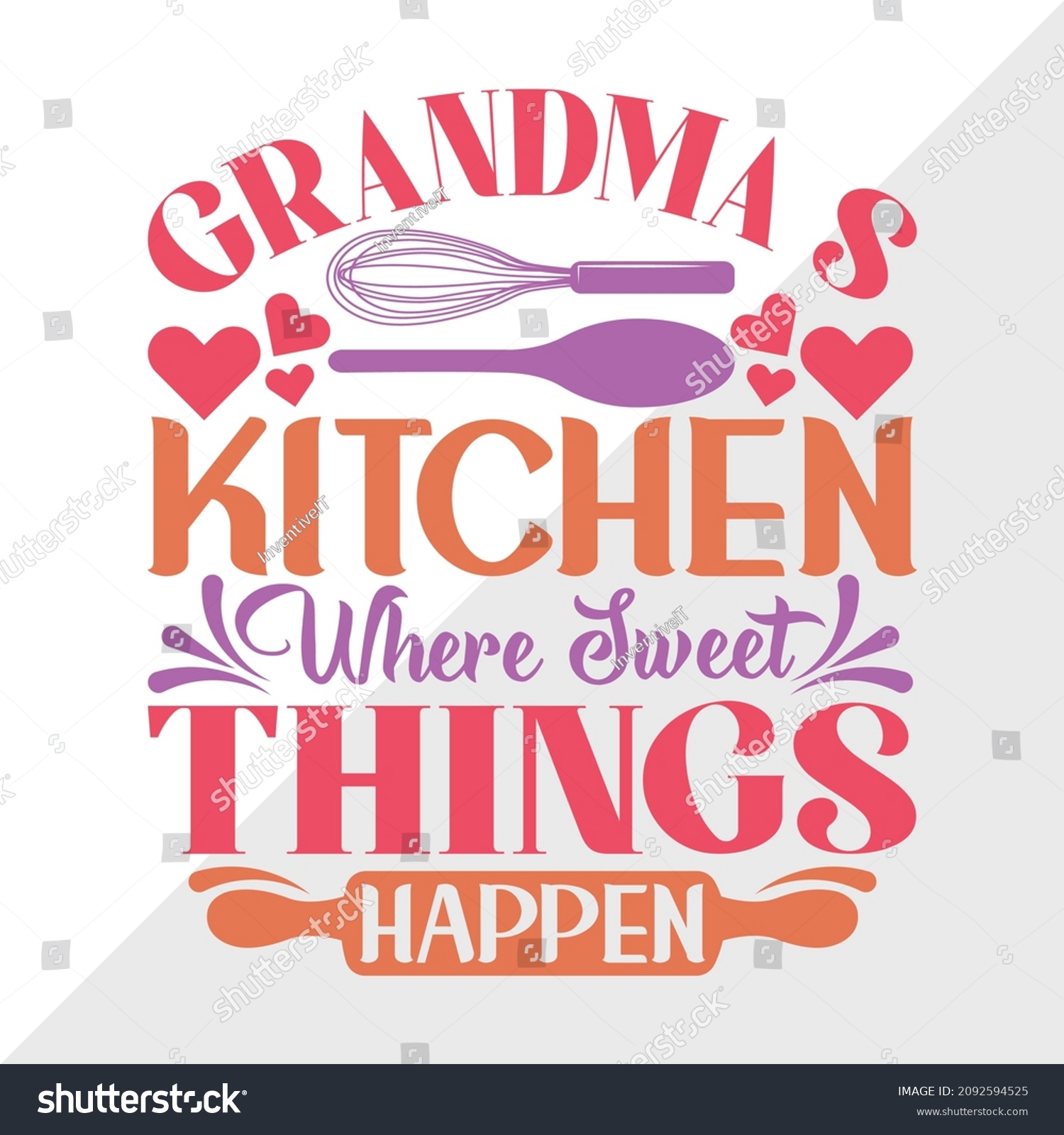 SVG of Grandma S Kitchen Where Sweet Things Happen Printable Vector Illustration svg