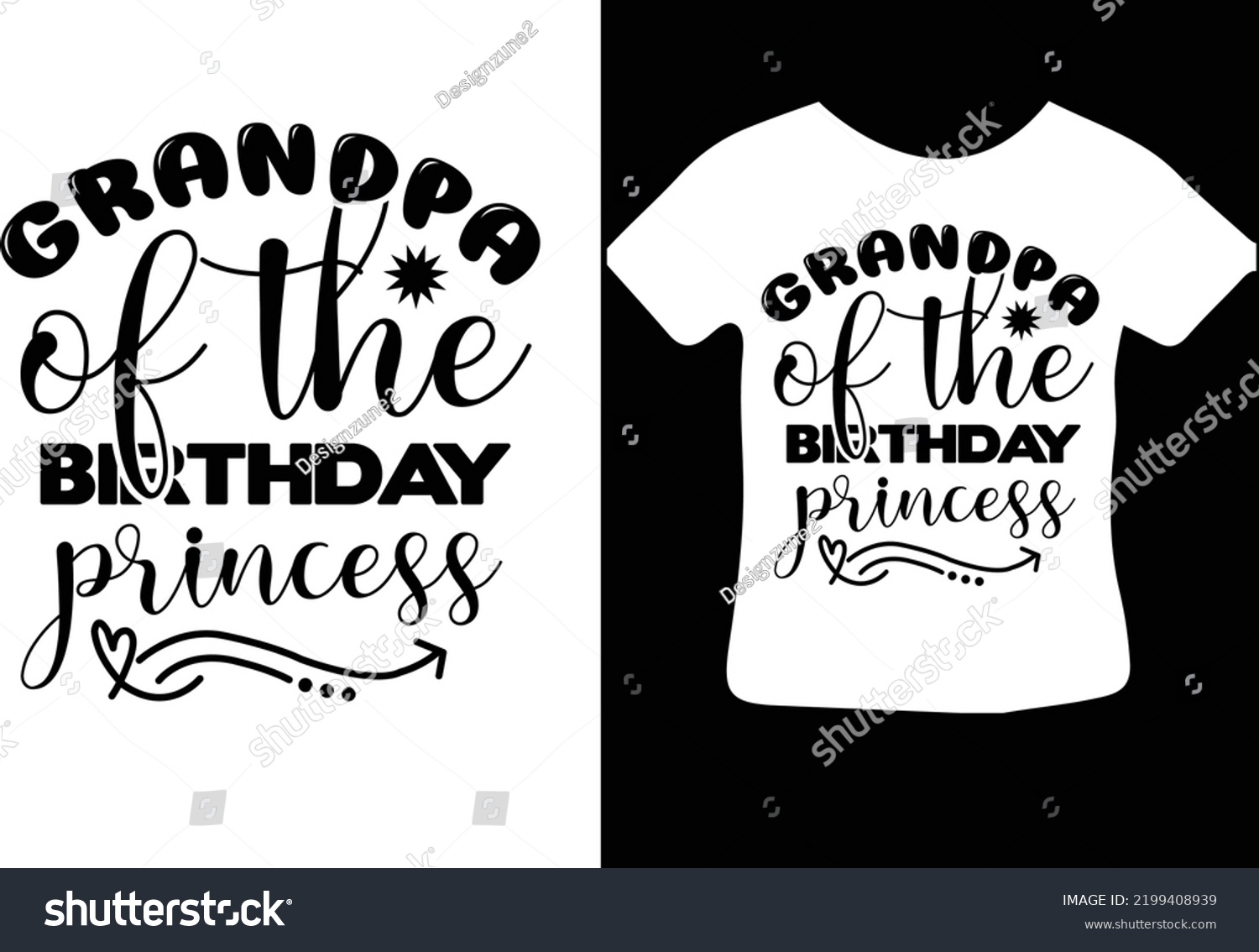 SVG of Grandpa of the Birthday princess svg design svg