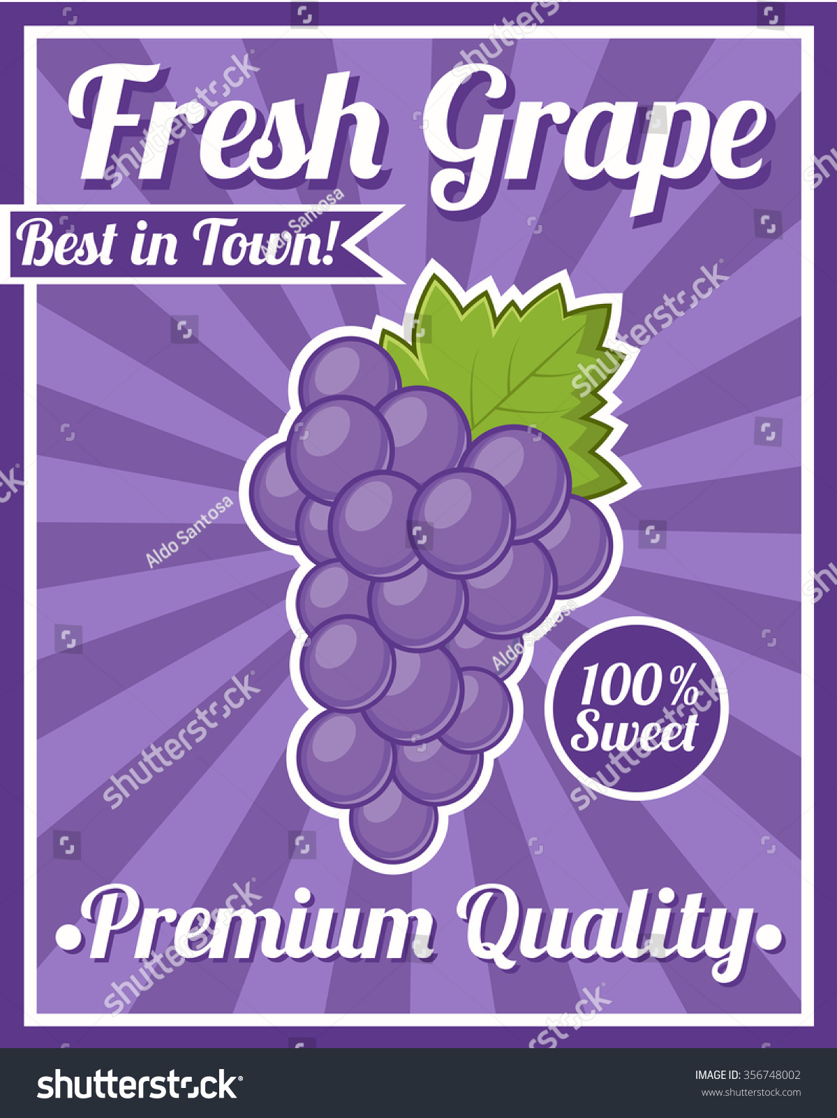 Grape Poster Stock Vector (Royalty Free) 356748002 | Shutterstock