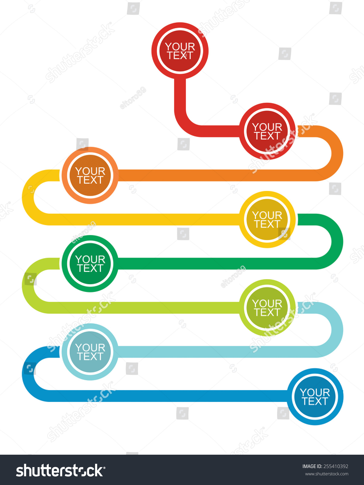 Graph Flow Diagram Illustration Copy Paste Stock Vector