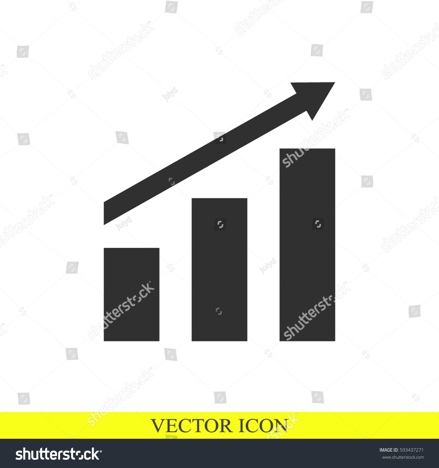 Graph Chart Vector Icon Stock Vector (Royalty Free) 593437271