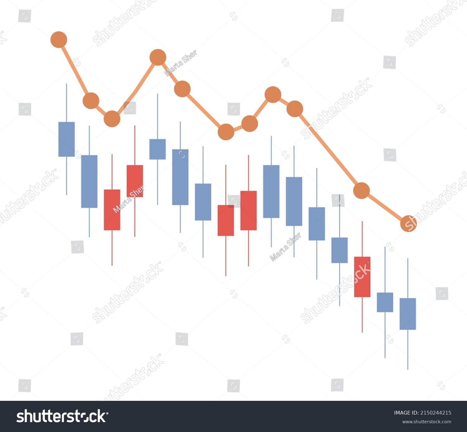 Graph Economic Downturn Icon Collapsed World Stock Vector (Royalty Free ...