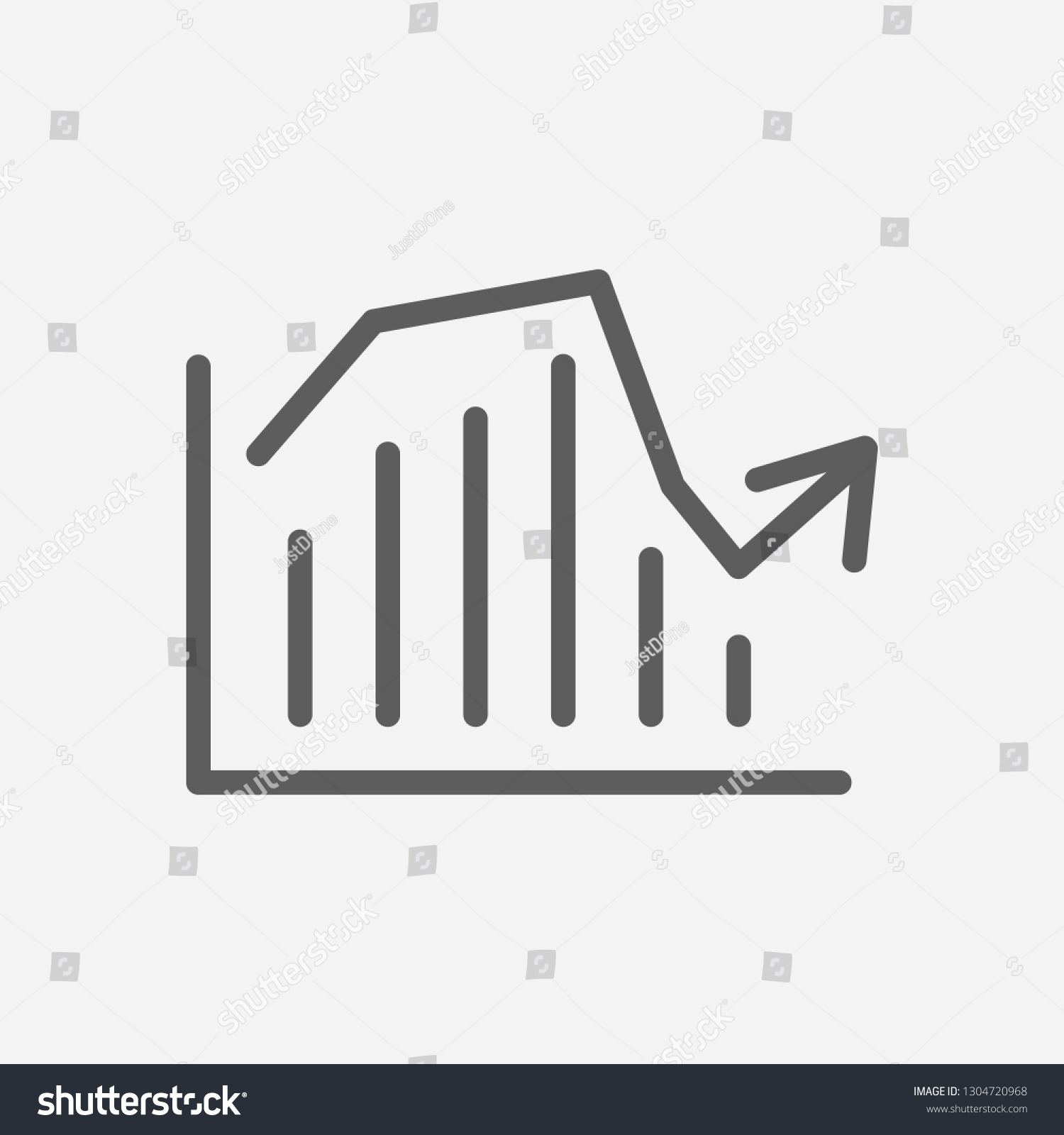 Graph Icon Line Symbol Isolated Vector Stock Vector (Royalty Free