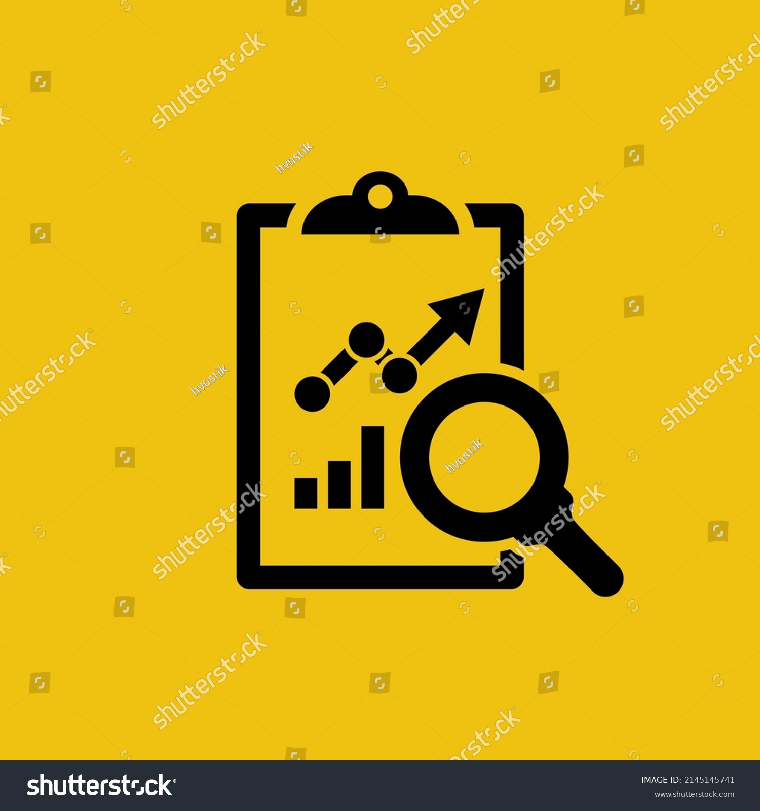 Graph Magnifying Glass Analysis Concept Analyze Stock Vector Royalty Free 2145145741 4879