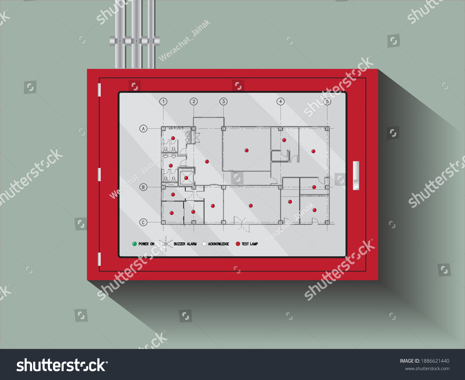 addressable-fire-alarm-repeater-annunciator-panel-with-rs485-bus-buy