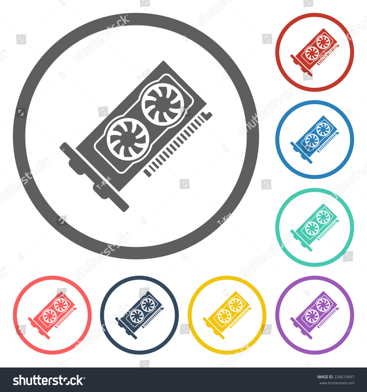 Graphic Card Icon Stock Vector 226619497 - Shutterstock