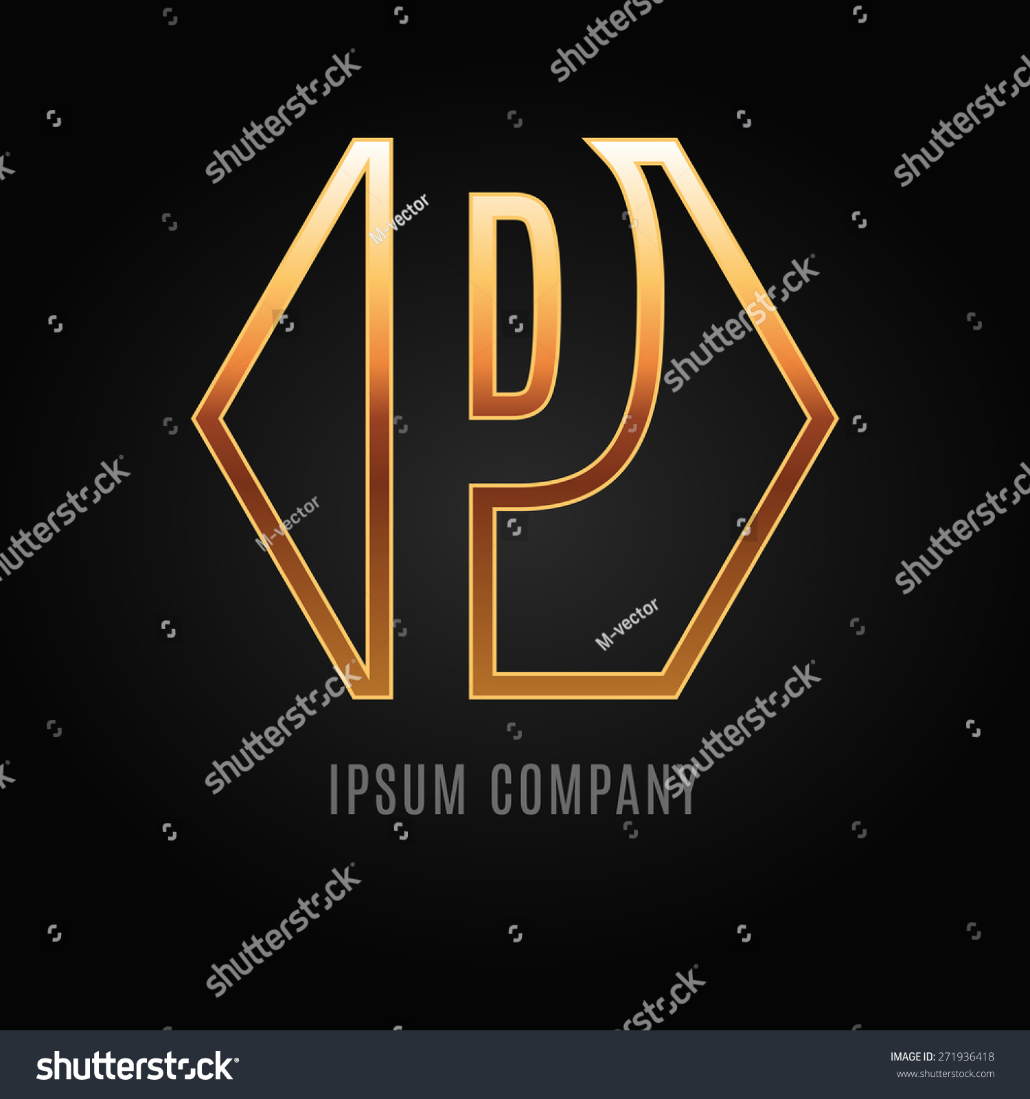 Graphic Decorative Design Alphabet. Letter P. Stock Vector Illustration ...