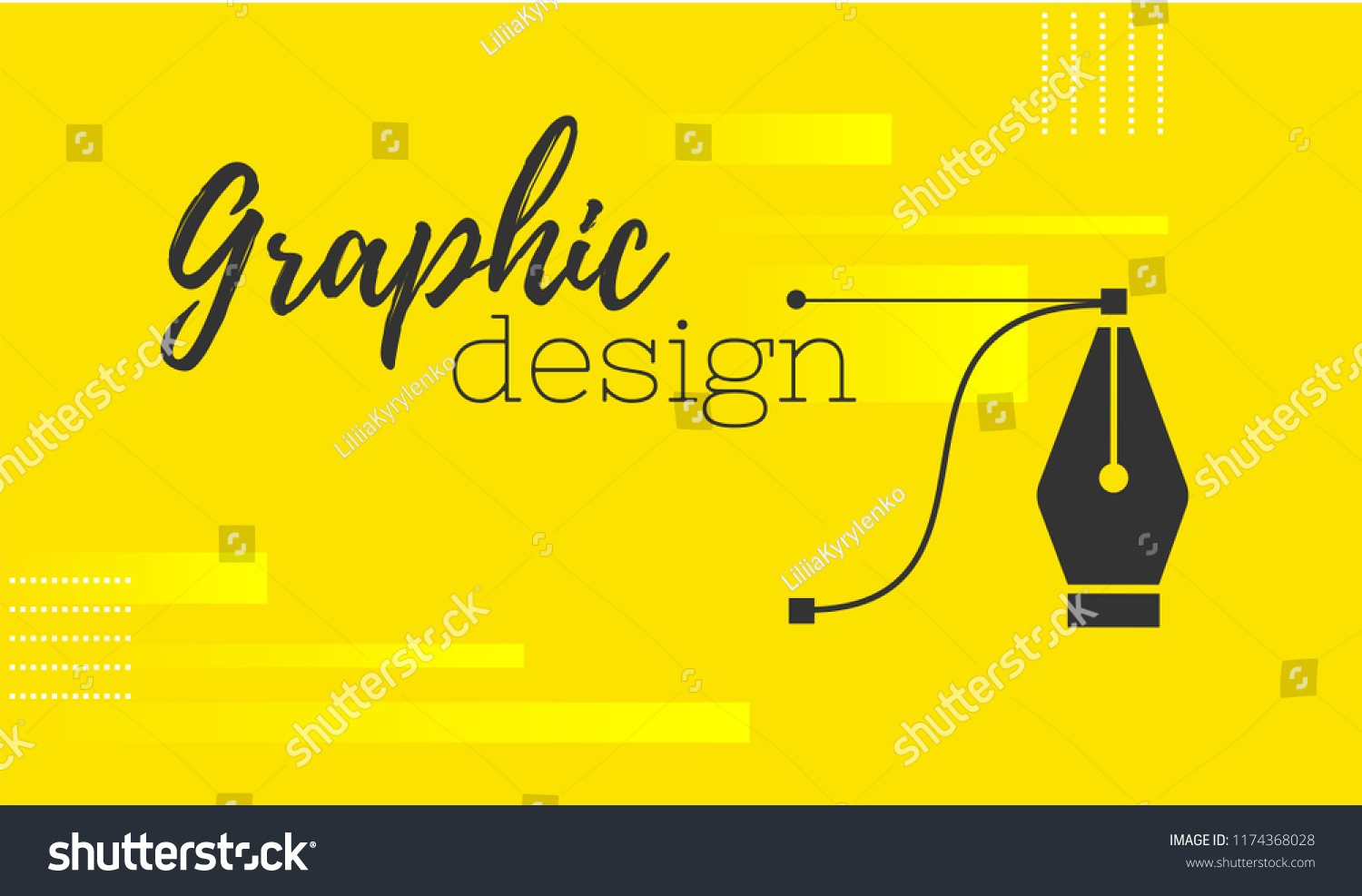 SVG of Graphic design. Pen tool cursor. Vector computer graphics. banner for designer or illustrator. The curve control points. svg