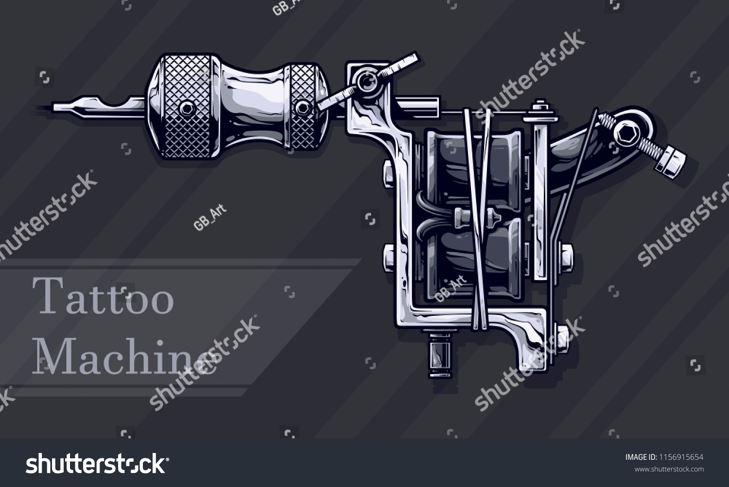 Graphic Detailed Black White Metal Tattoo Stock Vector (Royalty Free ...