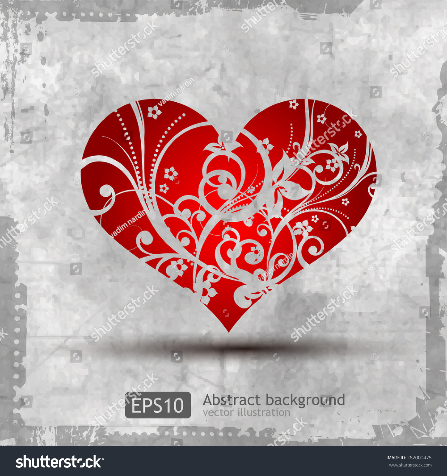 Graphic Grunge Heart Ink Splatter Vector Stock Vector 262000475 ...