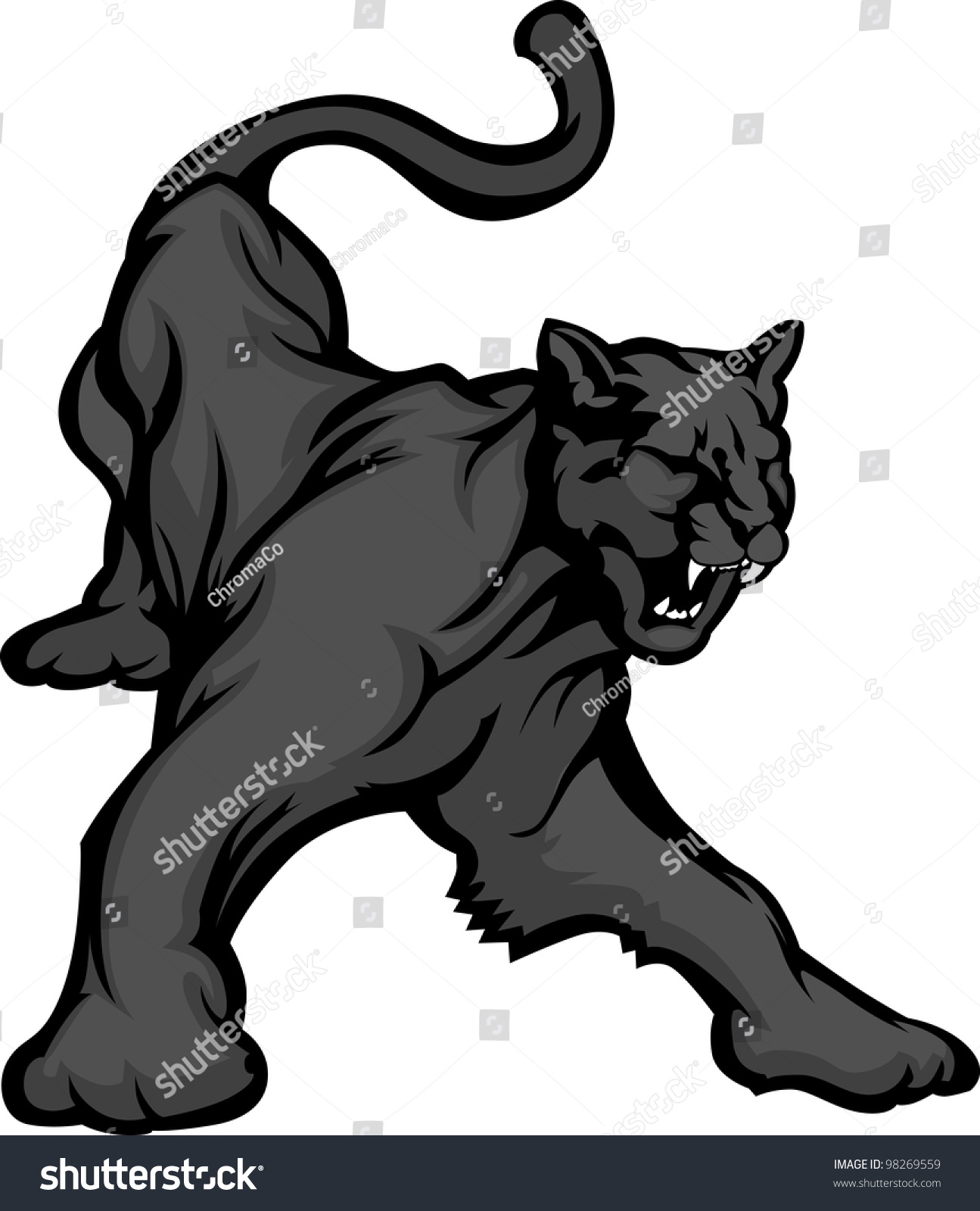 Graphic Mascot Vector Image Black Panther Stock Vector 98269559 ...