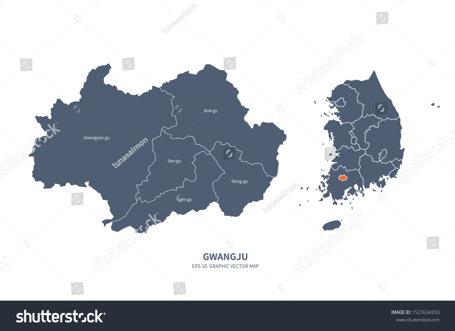 Gwangju South Korea Map Graphic Vector Gwangju Map Jeollado Korea Stock Vector (Royalty Free)  1527634253 | Shutterstock