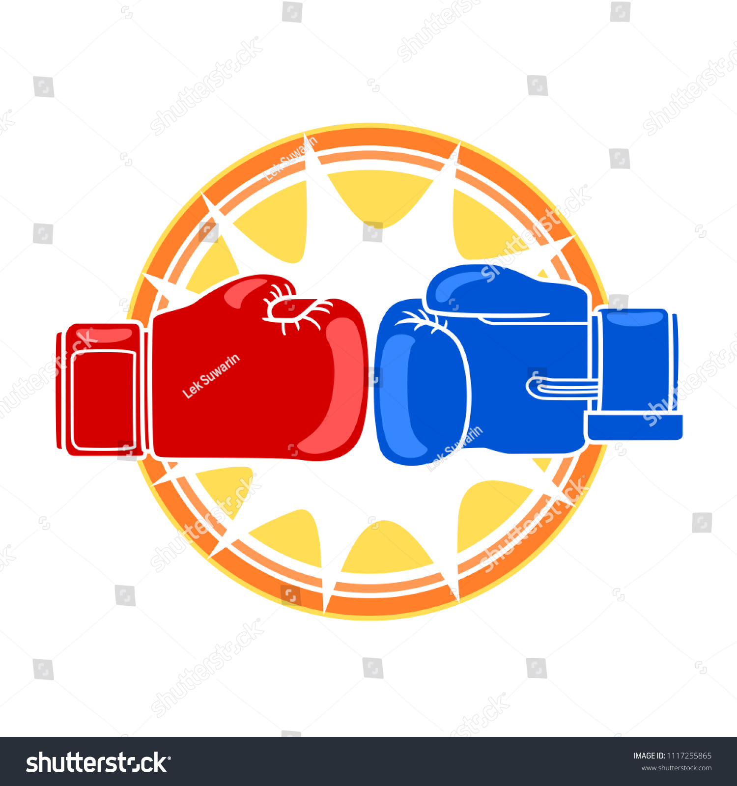 Graphic Vector Sign Boxing Gloves Punching Stock Vector Royalty Free 1117255865 Shutterstock