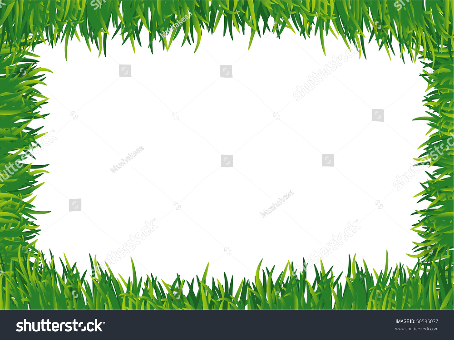 Grass Frame Vector Stock Vector (Royalty Free) 50585077 | Shutterstock