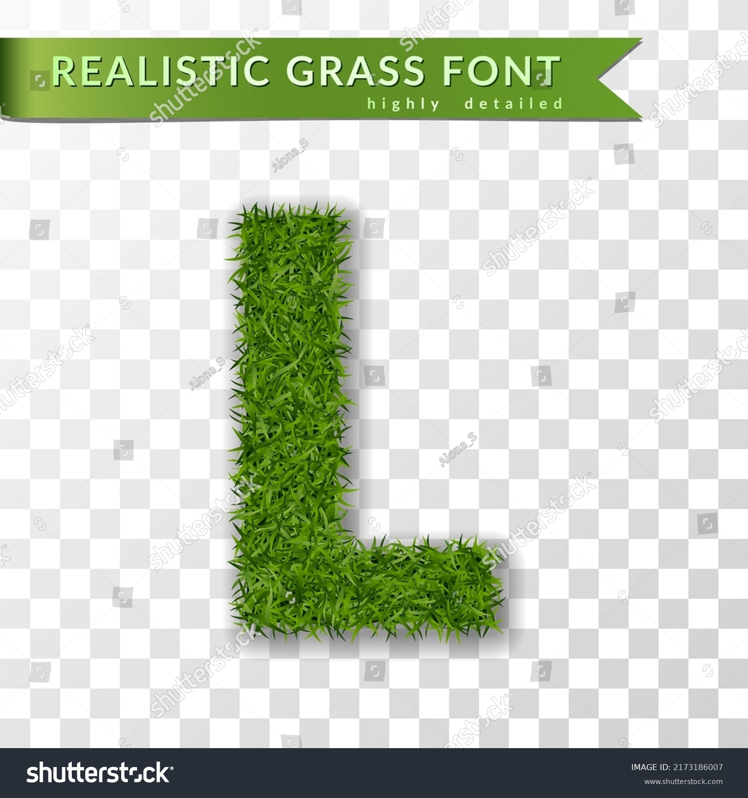 Grass Letter L Alphabet 3d Design Stock Vector (Royalty Free ...