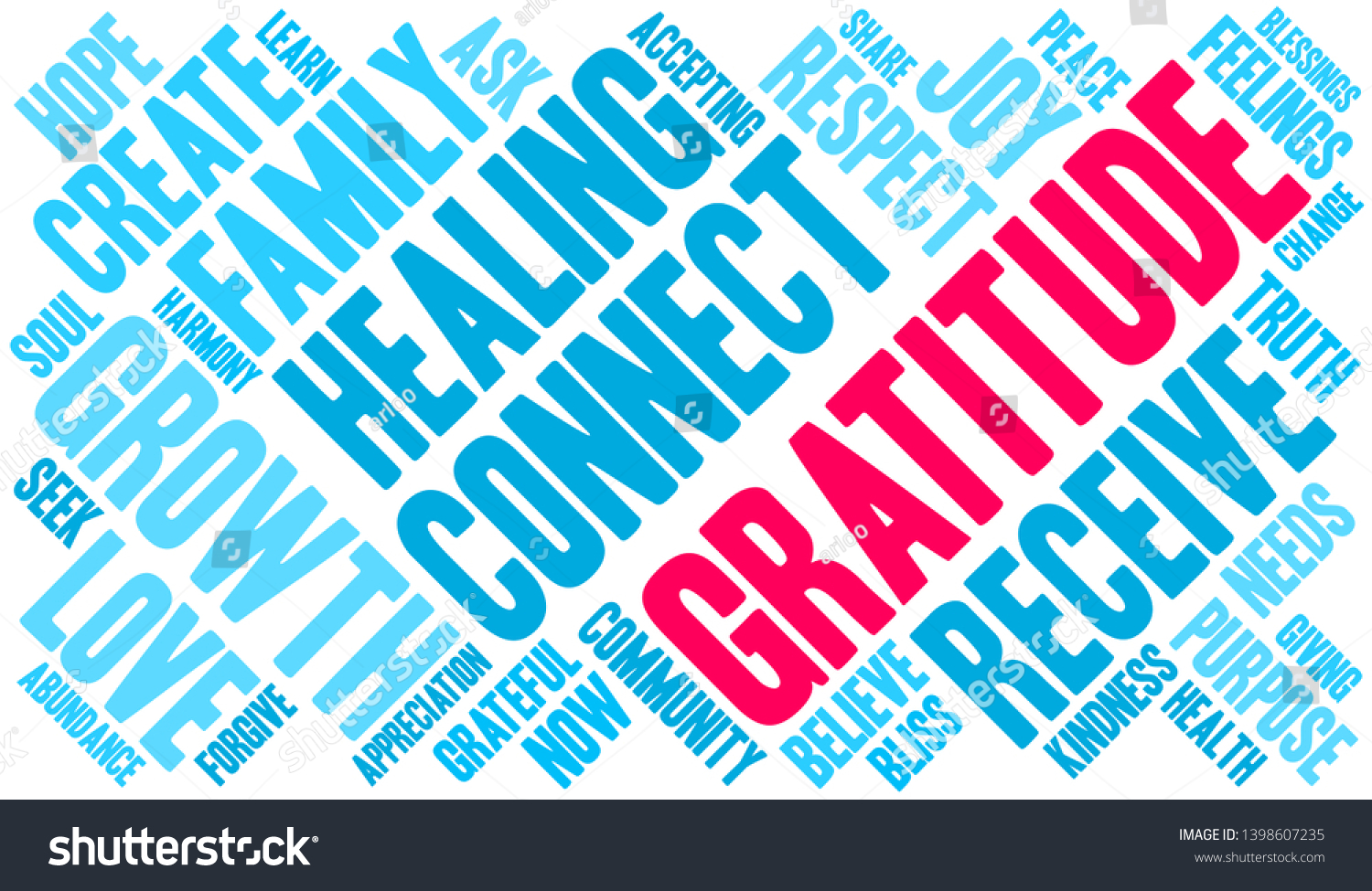 Gratitude Word Cloud On White Background Stock Vector (Royalty Free ...