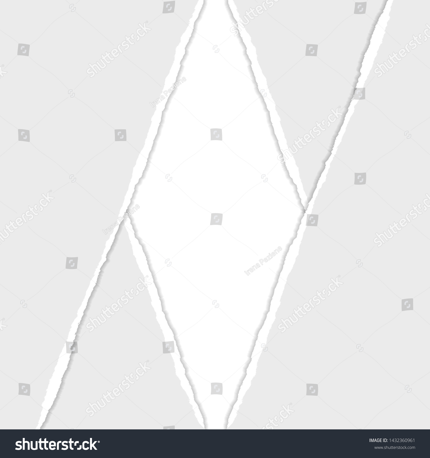 Gray Vector Ripped Torn Paper Divider Stock Vector (Royalty Free ...