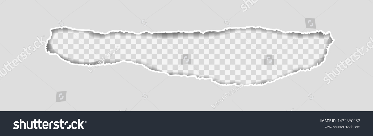 Gray Vector Ripped Torn Paper Divider Stock Vector (Royalty Free ...