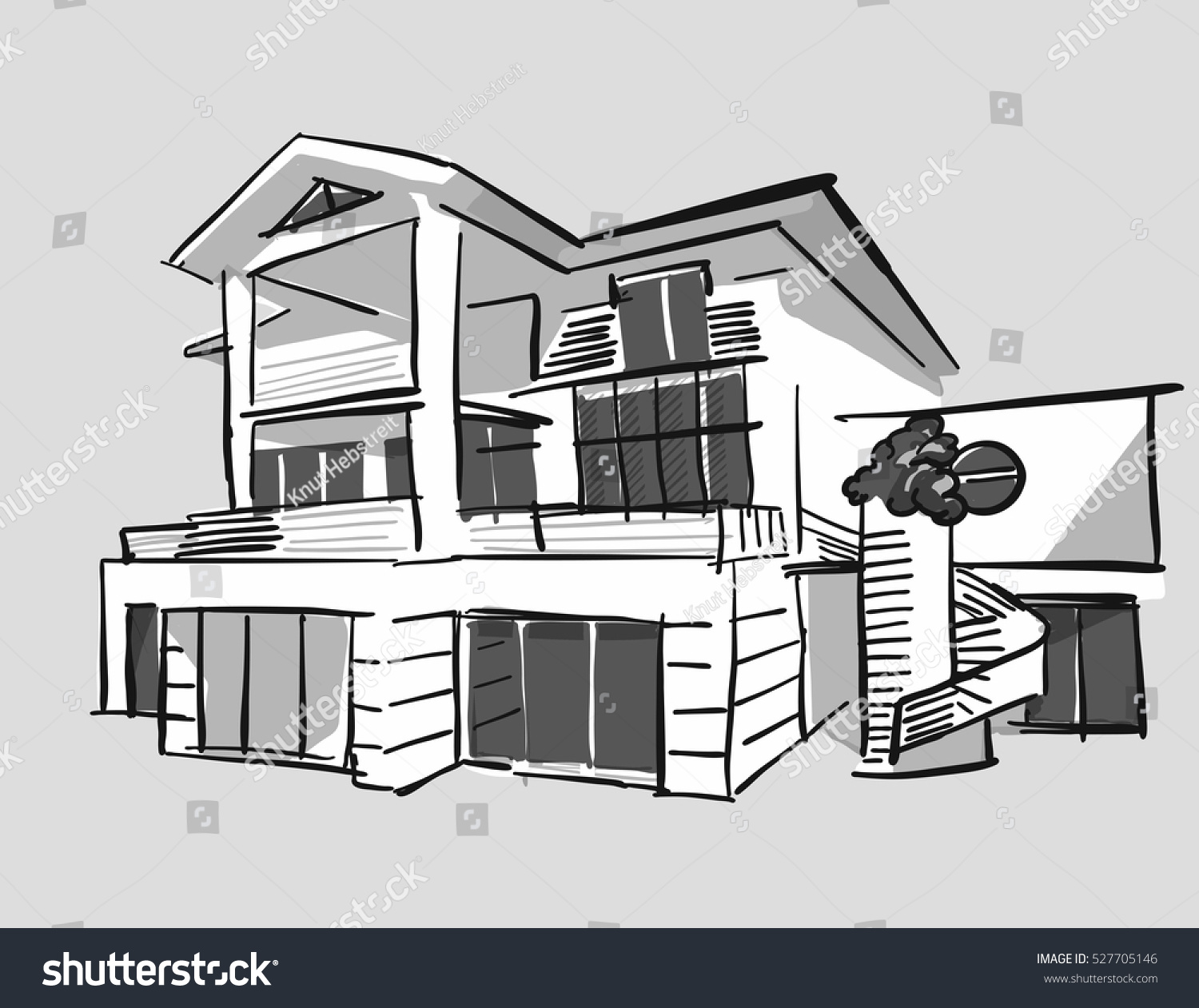 Step By Step Dream House Drawing Easy - Meyasity