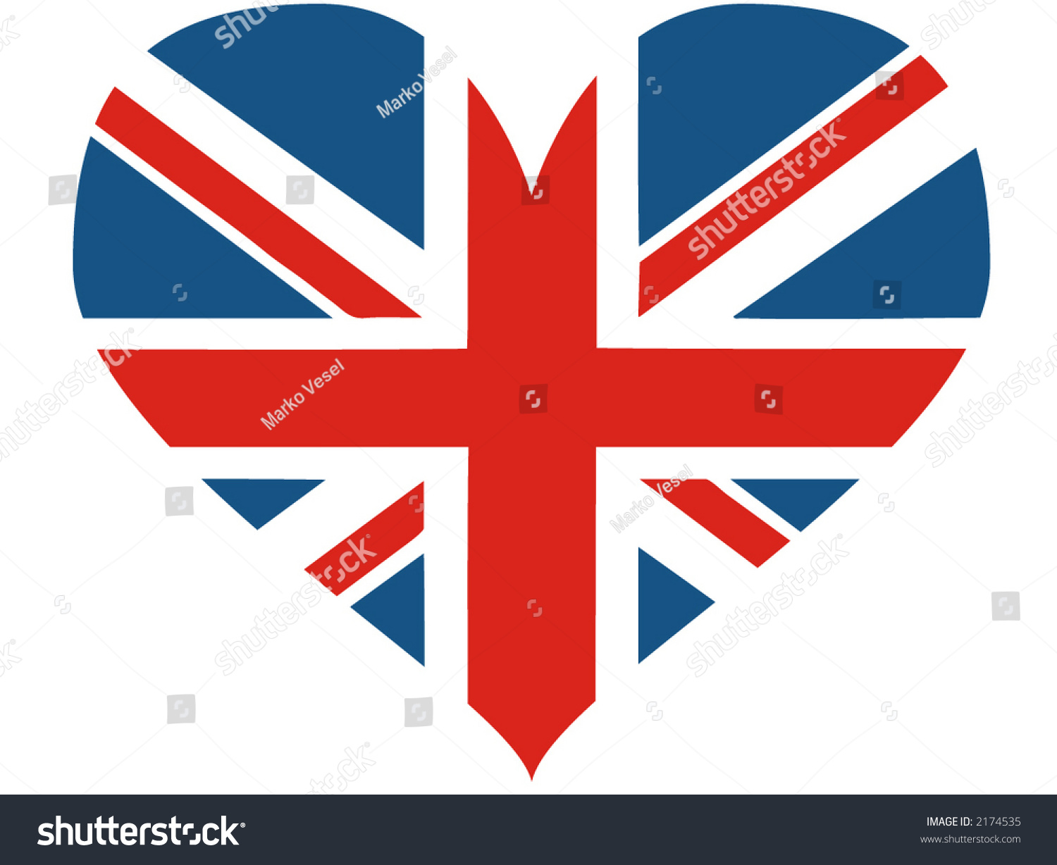 SVG of Great Britain heart - vector illustration svg