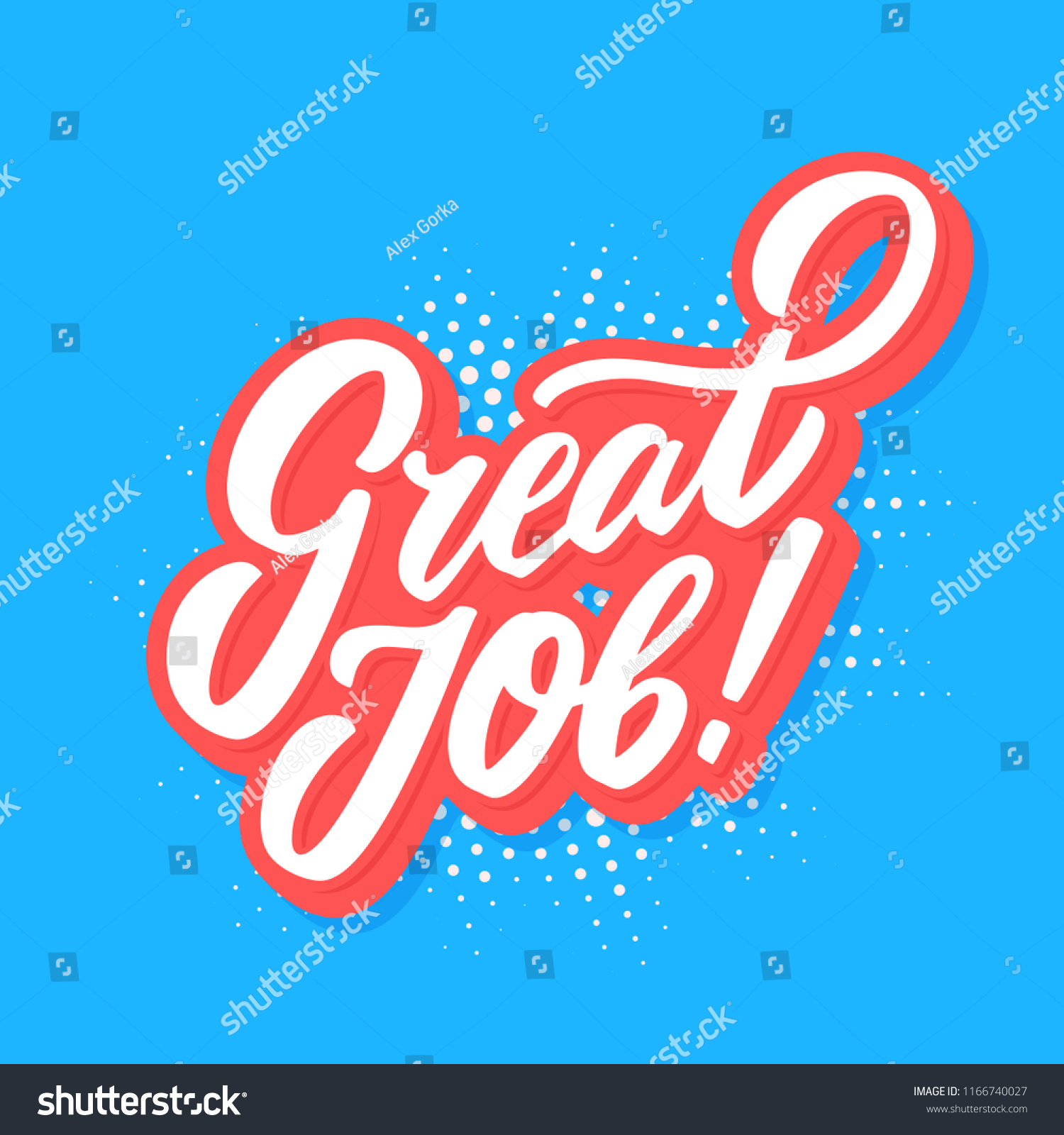 Great Job Vector Lettering Stock Vector (Royalty Free) 1166740027 ...